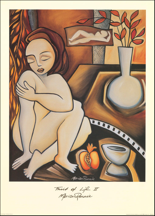 AW MR462 Marian Rennie 50x70cm on paper, Fruit of life 2