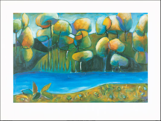 AW PG747 Pete Groves 80x60cm on paper, Riverbanks