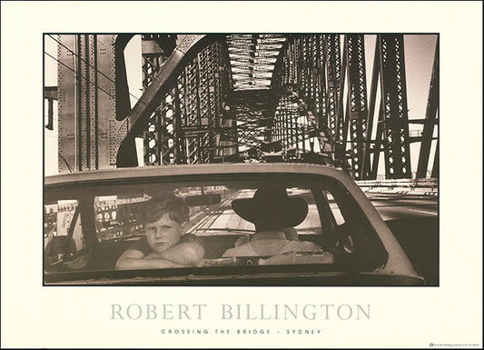 AW RB108 Crossing the Bridge Sydney by Robert Billington, 50x70cm on paper - Chamton
