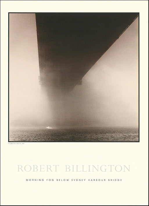 AW RB105 Morning Fog Below Sydney Harbour by Robert Billington 50x70cm on paper