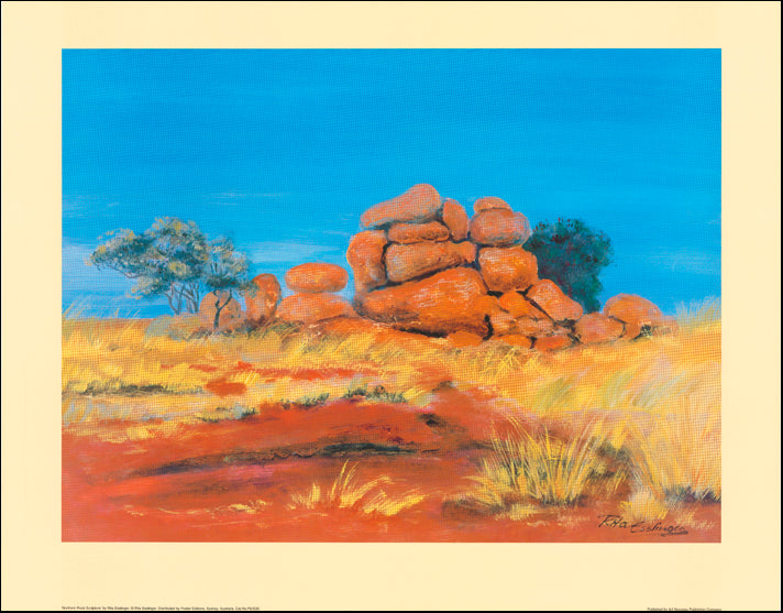 AW RE26 Northern Rock Sculpture by  Rita Esslinger 77x61cm on paper