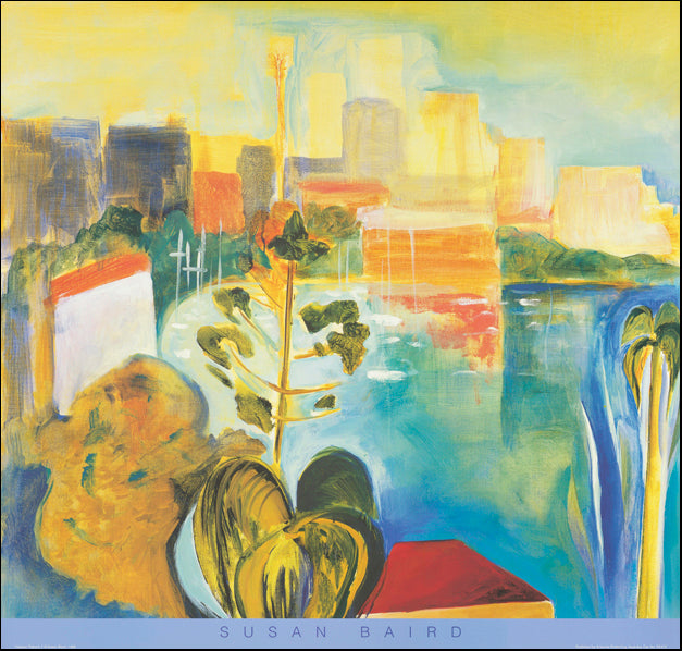 AW SB473 PE473 Opalescent Harbour 1 Habour Triptych 1 by Susan Baird 71x67cm on paper