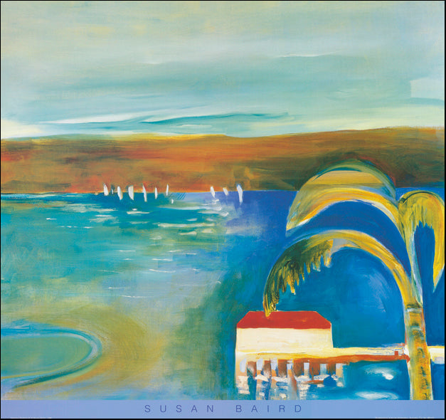 AW SB475 PE475 Opalescent Harbour 3 Habour Triptych 3 by Susan Baird 71x67cm on paper