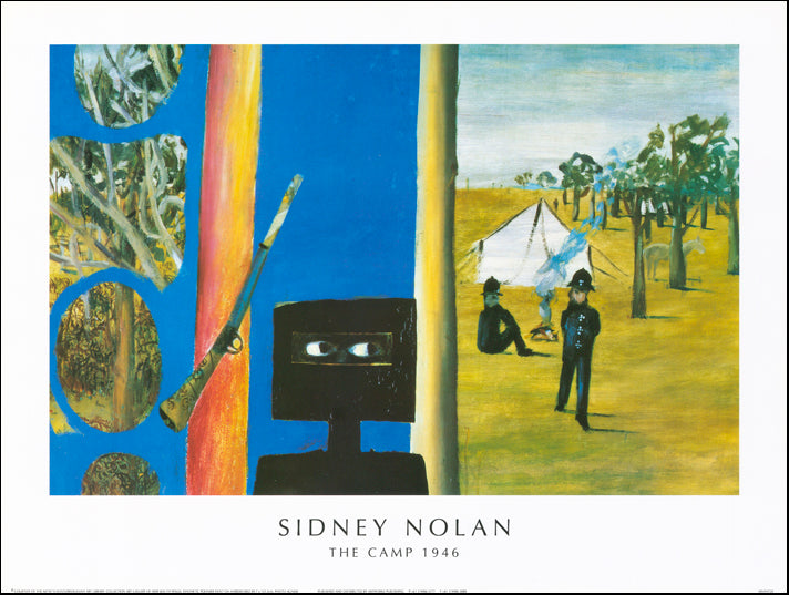 AW SN720 The Camp 1946  NGA by Sidney Nolan 80x60cm on paper