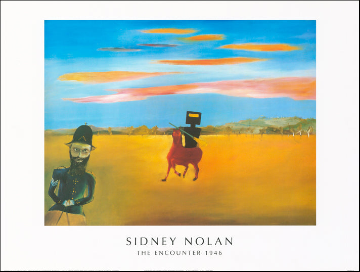 AW SN721 The Encounter 1946 NGA by Sidney Nolan 80x60cm on paper