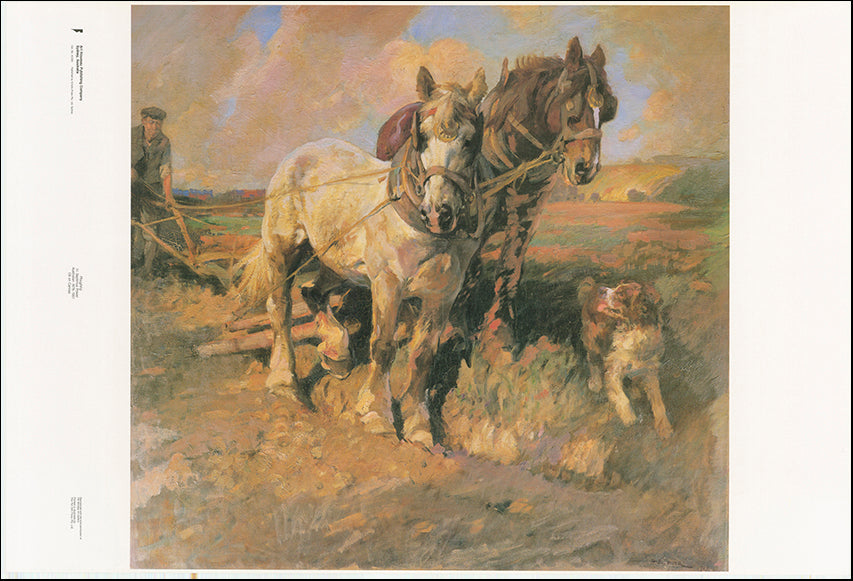 AW SP260 Ploughing by H Septimus Power 1878 to 1951 from Bendigo Art Gallery 101x68cm on paper