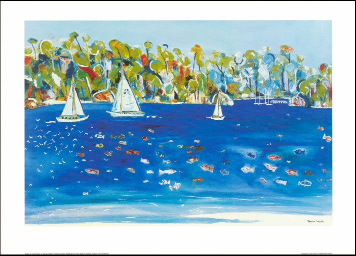 AW SW57 Sailing on cool Waters by Stewart Westle 85x61cm on paper