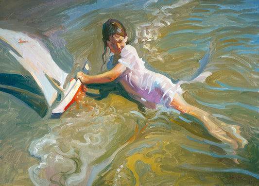 82140 Girl With Boat, by Asaro, available in multiple sizes - Chamton