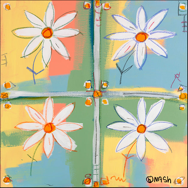 BRINAS112634 Four Daisies, by Brian Nash, available in multiple sizes
