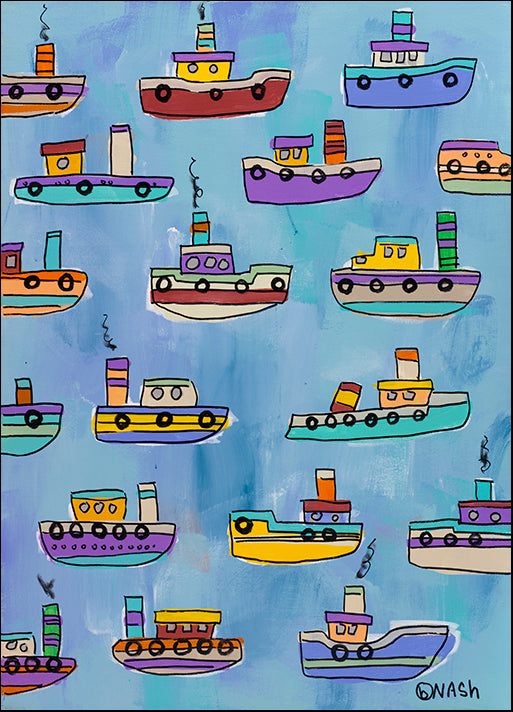 BRINAS112645 Tugboats, by Brian Nash, available in multiple sizes