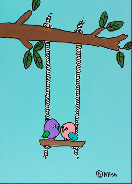 BRINAS120349 The Lovebirds, by Brian Nash, available in multiple sizes