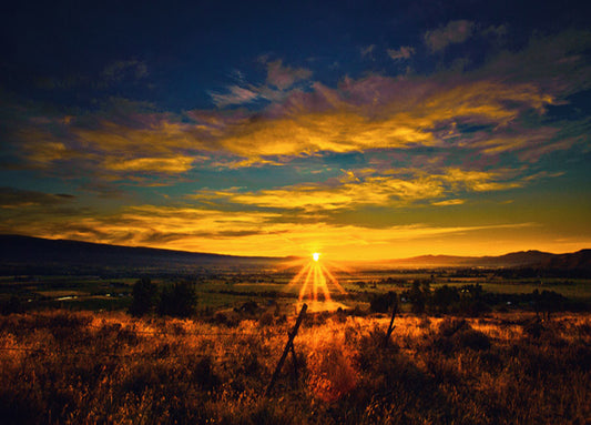 89424 Sunset over Pasture, by Bisig, available in multiple sizes