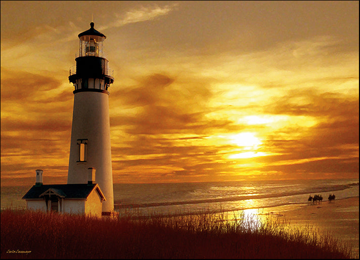 CARCAS91829 Lighthouse at Sunset, by Carlos Casamayor, available in multiple sizes