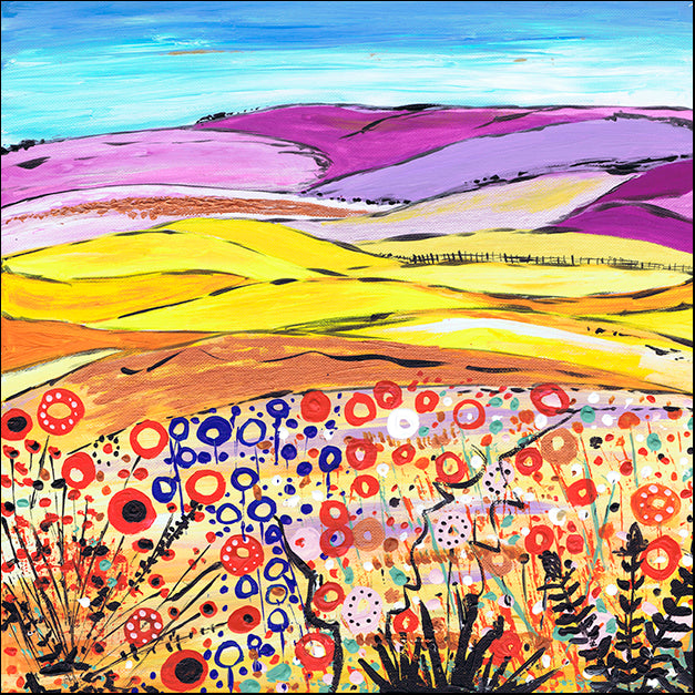 CARDUN135854 Gold And Lilac, by Caroline Duncan ART, available in multiple sizes