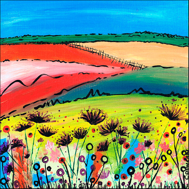 CARDUN135869 The Allium Fields, by Caroline Duncan ART, available in multiple sizes