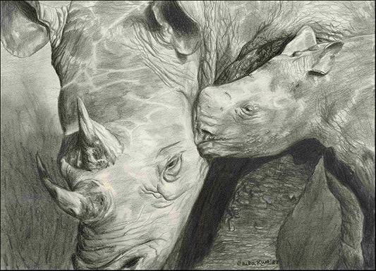 CARKUR98328 Rhino Love, by Carla Kurt, available in multiple sizes