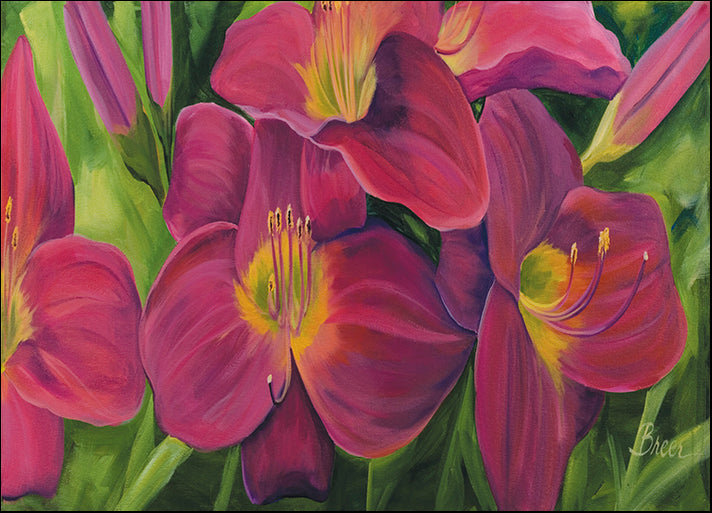 CATBRE124163 Daylilies, by Catherine Breer, available in multiple sizes