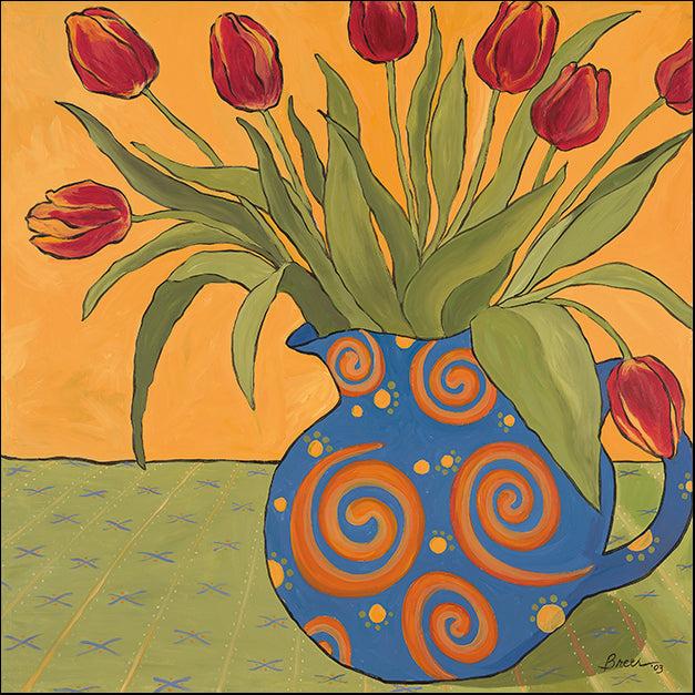 CATBRE124172 Red Tulips, by Catherine Breer, available in multiple sizes