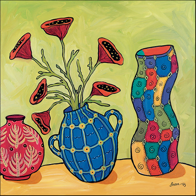 CATBRE124176 Three Vases, by Catherine Breer, available in multiple sizes