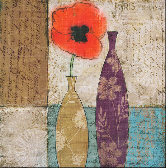 CA 16091 Le Pavot Rouge by Keith Mallet 70x70cm on paper