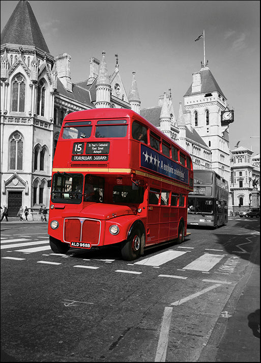 CHRBLI110991 Red Bus, by Chris Bliss, available in multiple sizes