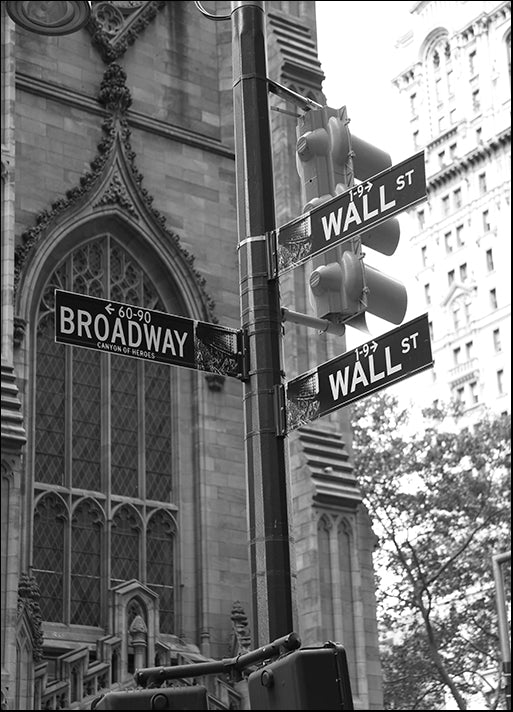 CHRBLI96298 Wall Street Signs, by Chris Bliss, available in multiple sizes