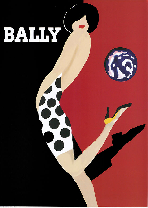 CH Bally Kick by  Bernard Villemot 50x70cm on paper