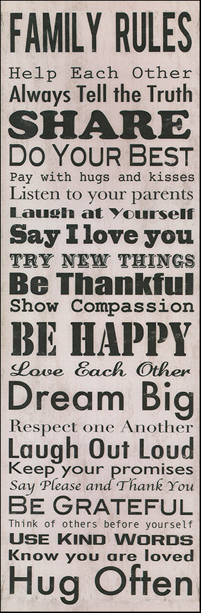 CH Family Rules by Unknown 30x90cm on paper