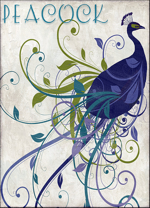 COLBAK111003 Peacock Nouveau I, by Color Bakery, available in multiple sizes