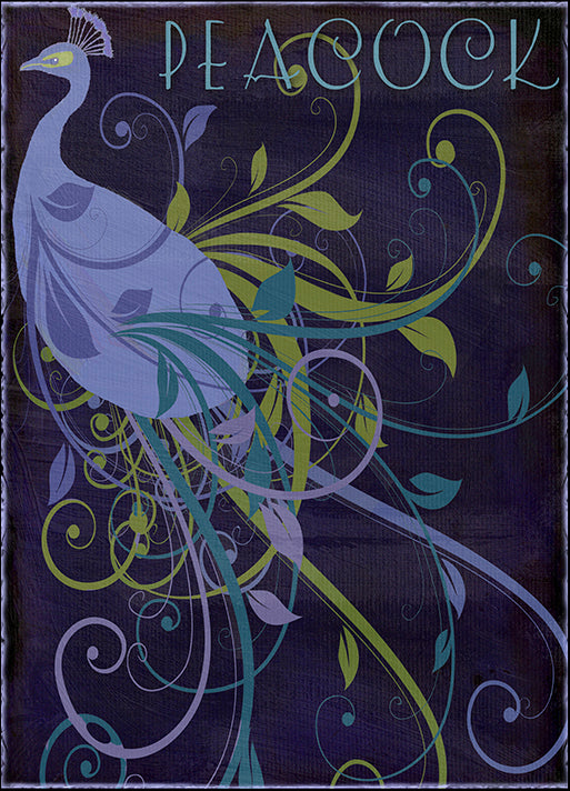 COLBAK111004 Peacock Nouveau II, by Color Bakery, available in multiple sizes - Chamton
