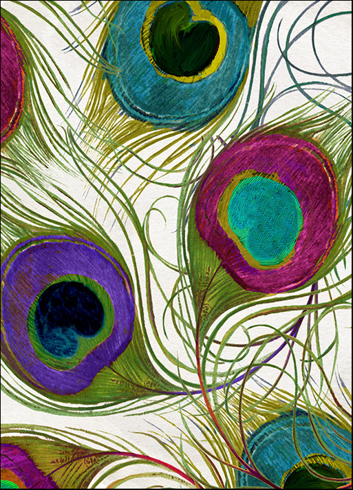 COLBAK113622 Peacock Feathers I, by Color Bakery, available in multiple sizes