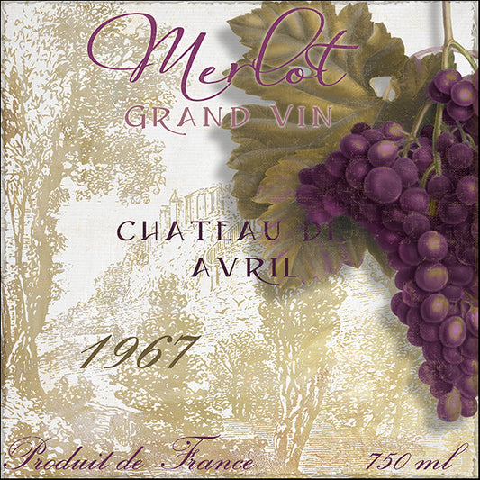COLBAK117960 grand vin merlot, by Color Bakery, available in multiple sizes
