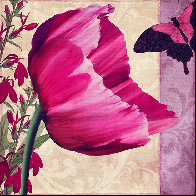 COLBAK117962 Pink Poppy II, by Color Bakery, available in multiple sizes