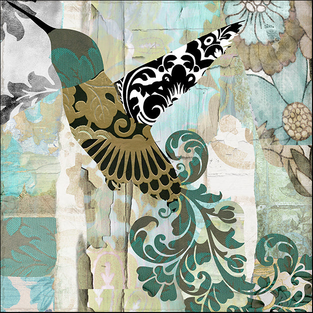 COLBAK121621 Hummingbird Batik II, by Color Bakery, available in multiple sizes