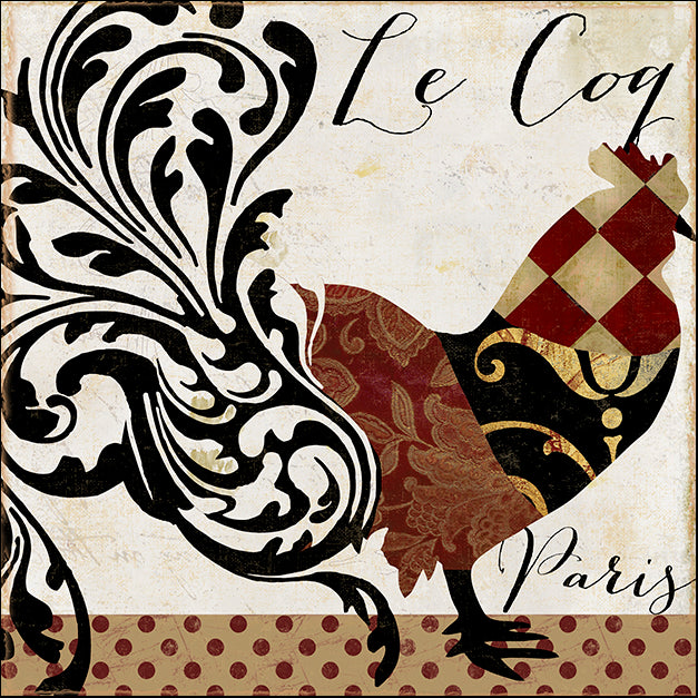 COLBAK126593 Roosters of Paris II, by Color Bakery, available in multiple sizes