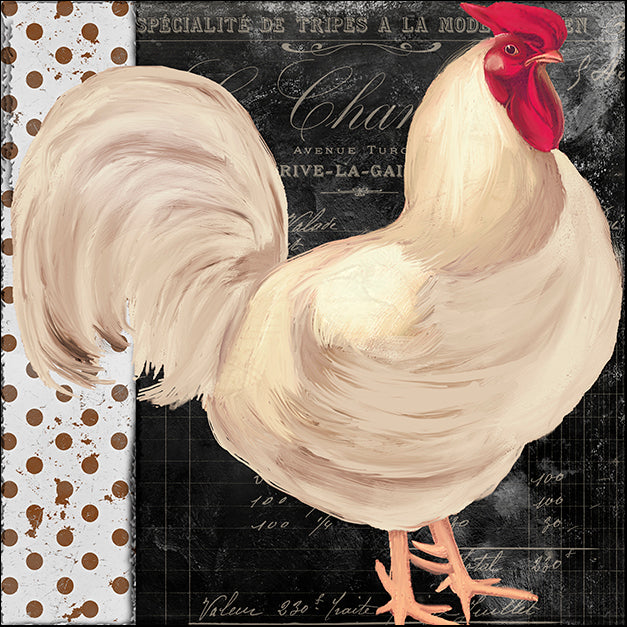 COLBAK132923 White Rooster Café I, by Color Bakery, available in multiple sizes