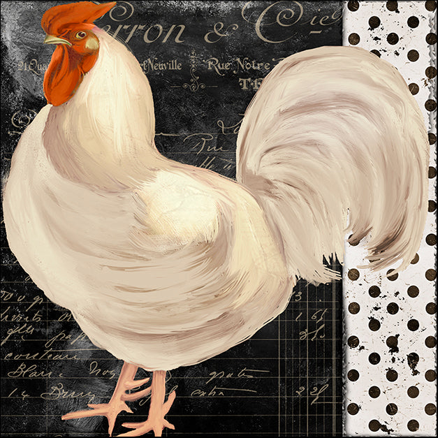 COLBAK132924 White Rooster Café II, by Color Bakery, available in multiple sizes