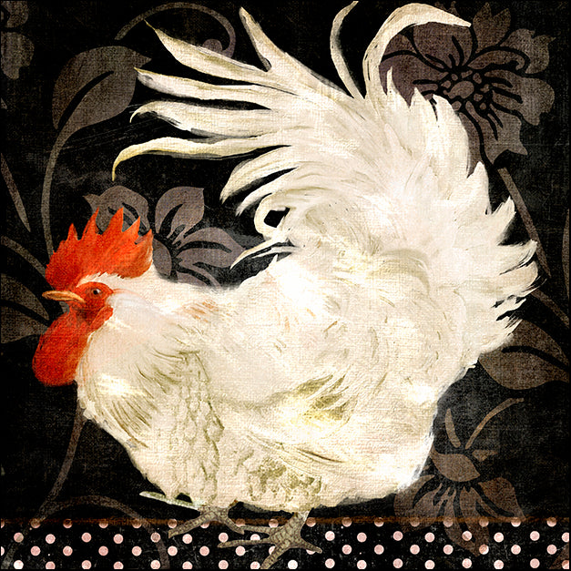 COLBAK135357 Rooster Damask I, by Color Bakery, available in multiple sizes