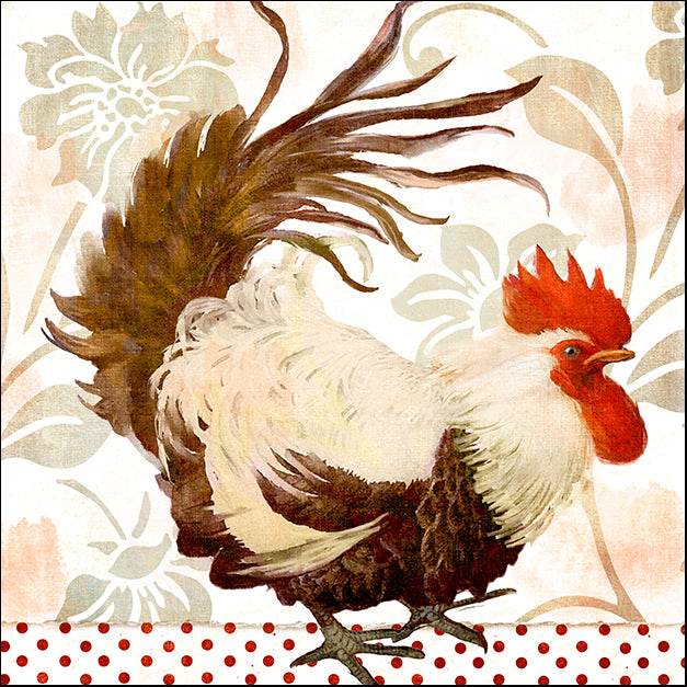 COLBAK135358 Rooster Damask II, by Color Bakery, available in multiple sizes