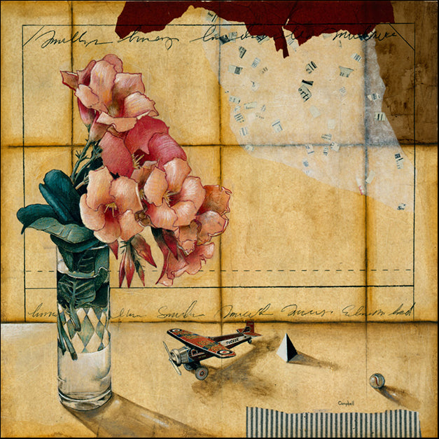 79966 Trumpet Flower Still Life, by Campbell J, available in multiple sizes