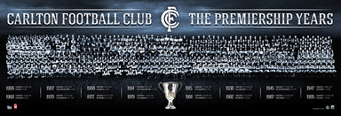 Carlton Football Club The Premiership Years Montage 100x34cm paper - Chamton