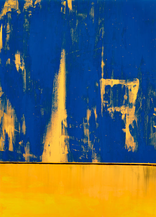 92183 Blue Yellow Abstract, by Coppo, available in multiple sizes