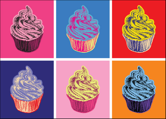D04944456S Pop Art cupcakes food, available in multiple sizes