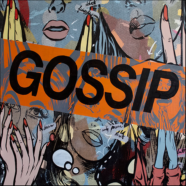 DANMON137925 Gossiping, by Dan Monteavaro, available in multiple sizes