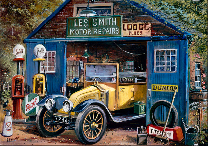 DDFA 9892 Vintage Car Lee Smith Motor Repairs Dunlop, available in multiple sizes