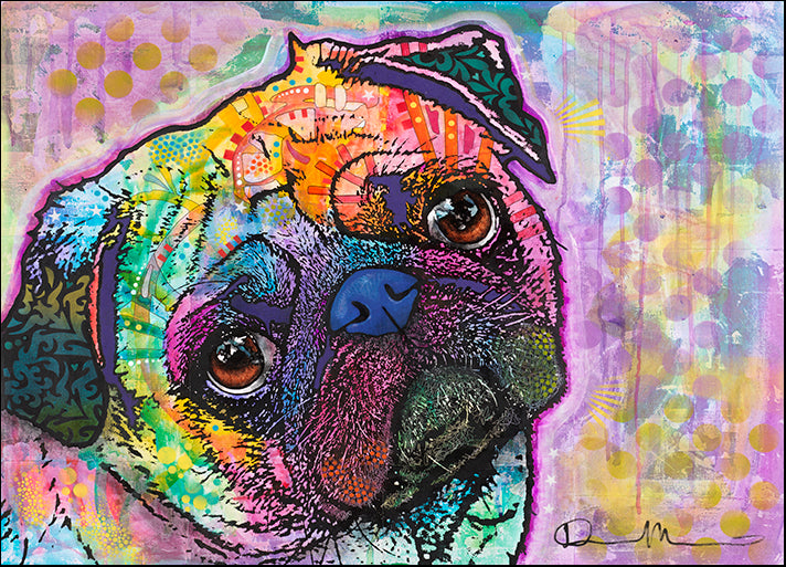 DEAEXL135821 Pug Love, by Dean Russo- Exclusive, available in multiple sizes