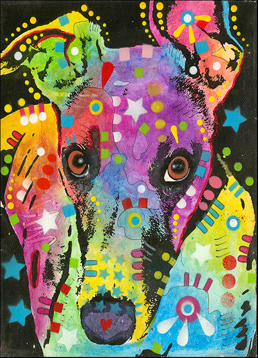 DEAEXL138433 Curious Greyhound, by Dean Russo- Exclusive, available in multiple sizes