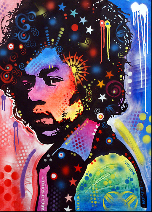 DEARUS118551 Jimi Hendrix IV, by Dean Russo, available in multiple sizes