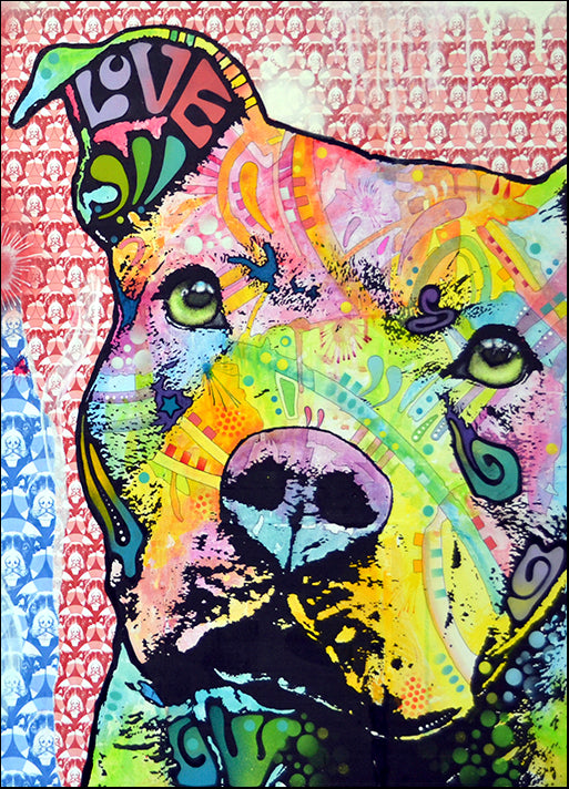 DEARUS120511 Love A Bull Pattern 1, by Dean Russo, available in multiple sizes