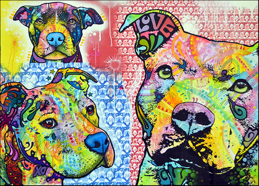 DEARUS120815 Thoughtful Pit Bull This Years Love 2013 Part 3, by Dean Russo, available in multiple sizes - Chamton